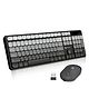 Portronics Key11 Combo Rechargeable Wireless Keyboard & Mouse Set, Bluetooth 5.3and2.4GHz Wireless,Type-C Fast Charging (Grey)
