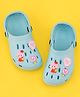 Yellow Bee Solid Clogs With Doll & Lollipop Charms - Blue