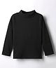 Smarty Girls 100% Cotton Knit Full Sleeves Solid Color T-Shirt - Black