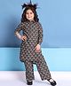 BaawRi Viscose Full Sleeves Floral Printed Kurta & Coordinating Pant Set - Multi Colour