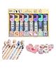 Paper Moon Washi Tape Set  10 Pcs Mini Decorative Masking with Dispenser, Paper Tape for Scrapbooking, Planners, Card, Gift Wrapping, DIY Decoration Tapes for and Art & Craft - Design May Vary