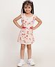 Creative Kids Cotton Sleeveless Apples Printed Dress - Pink