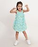 Creative Kids Sleeveless Lemons Printed Dress - Turquoise Blue