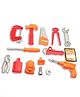 Skoodle Double Decker Suitcase Engineer Role Play 17 Pieces - Orange