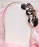 Arendelle Heart Applique Detailed & Sequins Embellished Hair Band - Brown
