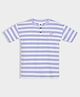 Mi Arcus Cotton Elastane Half Sleeves Striped Tee - Purple