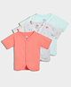 Mi Arcus 100% Cotton Pack Of 3 Half Sleeves Solid & Vehicles Printed Jhablas - Multi Colour