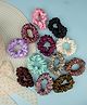 Arendelle Set Of 12 Solid Scrunchies - Multi Colour