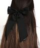 Arendelle Bow Applique Detailed Solid Hair Clip - Black