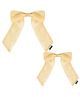 Arendelle Bow Applique Detailed Solid Hair Clips - Peach