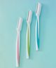 SilkySkin Razor Set For Eyebrow & Facial Hair Pack of 3 -Pink Green & Light Blue