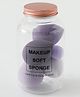 Makeup Sponge Set Beauty Blender for Liquid Foundation Creams & Powders Latex-Free Wet & Dry Use Pack of 7 - Purple