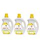 Bunniez Baby Laundry Detergent, Lemon Fragrance | Liquid Detergent for Baby Clothes | Kills Barteria | Free From Harsh Chemicals & Colorant - 3 x 1L (Pack of 3)
