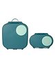 B.Box Small & Medium Lunchbox Combo -Toddler & Kids Tiffin Set for School - Green