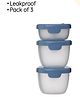 b.box Portable Snack Tubs - Pack of 3- Ocean Blue