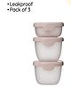 b.box Portable Snack Tubs- Pack of 3- Berry Pink