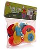 KiddyBuddy Fruit & Bugs Shaped Rattle Toy Pack of 6 - Multicolor