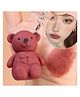 Favon Teddy Bear Shaped Lip Color with Key Chain (Nude Plum)