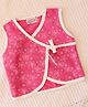 Qvink Cotton Sleeveless Floral Printed Jhabla - Pink