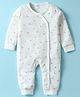 Ben Benny 100% Cotton Single Jersey Knit Full Sleeves Romper with Star Print - White