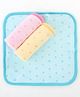 Pink Rabbit Terry Knit Star Printed Hand & Face Towel Pack Of 3 L 22.8 x B 22.8 cm - Multi Colour