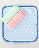 Pink Rabbit Terry Knit Star Printed Hand & Face Towel Pack Of 3 L 22.8 x B 22.8 cm - Multi Colour
