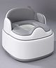 3 in 1 Baby Potty Chair with Cushion Seat- Grey| Toddlers Toilet Training| Potty Seat| Removable Bowl| Step Stool| Stable Base| Splash Guard