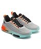 asian Textured Colour Blocked & Ombre Lace Up Running Shoes - Light Grey