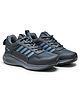 asian Colour Blocked Lace Up Running Shoes - Grey & Slate