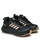 asian Colour Blocked Lace Up Running Shoes - Black & Beige