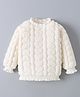 Mark & Mia Full Sleeves Solid Sweatshirt - Cream