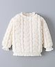 Mark & Mia Full Sleeves Solid Sweatshirt - Cream