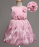 Mark & Mia Woven Sleeveless Party Dress with Floral Applique - Pink