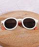 DukieKooky Colour Blocked Full Rim Flexible Polarized & 100% UV Protection Sunglasses With Protective Hard Case - White