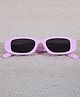 DukieKooky Solid Full Rim Polarized 100% UV Protected Rectangle Shaped Sunglasses With Protective Hard Case - Purple