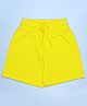 Be Awara Cotton Knit Solid Shorts - Yellow