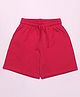 Be Awara Cotton Knit Solid Shorts - Red
