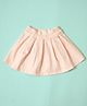 Be Awara Cotton Knit Solid Pleated Skirt - Pink