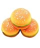 New Pinch Decompress and Stress Stretch Burgershape  Toy, Slow Rising Squishy Squeeze Toys, Soft Stress Relief Toys for Kids Birthday Gifts for Boys Girls Adults Pack of 3