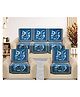 RRC Velvet Floral Design Premium Quilted Sofa Cover  - Blue