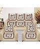RRC Velvet Floral Design Premium Quilted Sofa Cover  - Beige