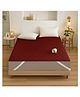 RRC 4 Corner Elastic Strap King Size Waterproof Quilted Mattress Protector  - Maroon