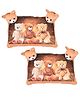 RRC Soft Velvet Smiling Teddy Print Head Support Pillow for Newborns & Infants - Brown