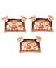 RRC Soft Velvet Smiling Teddy Print Head Support Pillow for Newborns & Infants - Brown