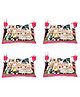 RRC Soft Velvet Bunny Family Print Head Support Pillow for Newborns & Infants - Pink