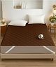 RRC 4 Corner Elastic Straps  Queen Size Waterproof Quilted Mattress Protector  - Brown
