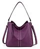 Lychee Bag Women Hobo Handbags Crossbody Leather Ladies Shoulder Bag - Purple