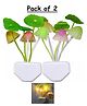 ADKD Mushroom LED Night Lamp with Automatic Light Sensor  Energy Saving, Color Changing Night Light for Bedroom, Kids Room & Home Décor - (Pack of 2) (Color & Design May Vary)