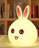ADKD Adorable Cute Rabbit Silicone Night Lamp with Touch Control & Warm LED Light  Rechargeable Bedside Lamp for Kids - (Color & Design May Vary)