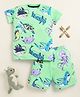 Little Marine Cotton Half Sleeves Sea Life Printed Tee & Coordinating Shorts Set - Mint Green